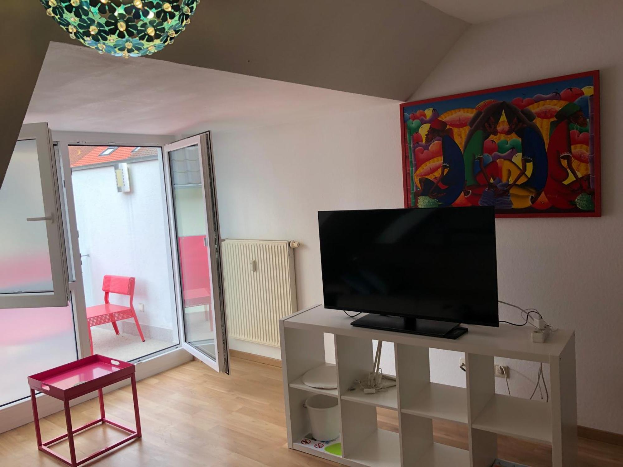 Studio Ochsenfurt Mit Sonnigem Balkon Eksteriør bilde